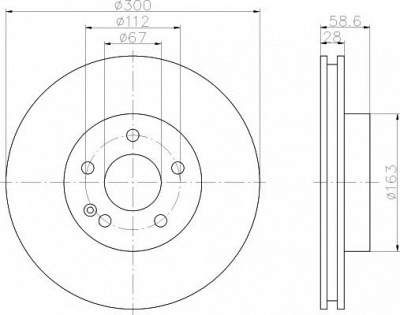 HELLA PAGID 8dd355110071 -  Тормозной диск